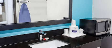 Hair dryer, towels