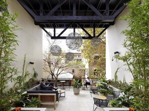 Dinner served, alfresco dining 