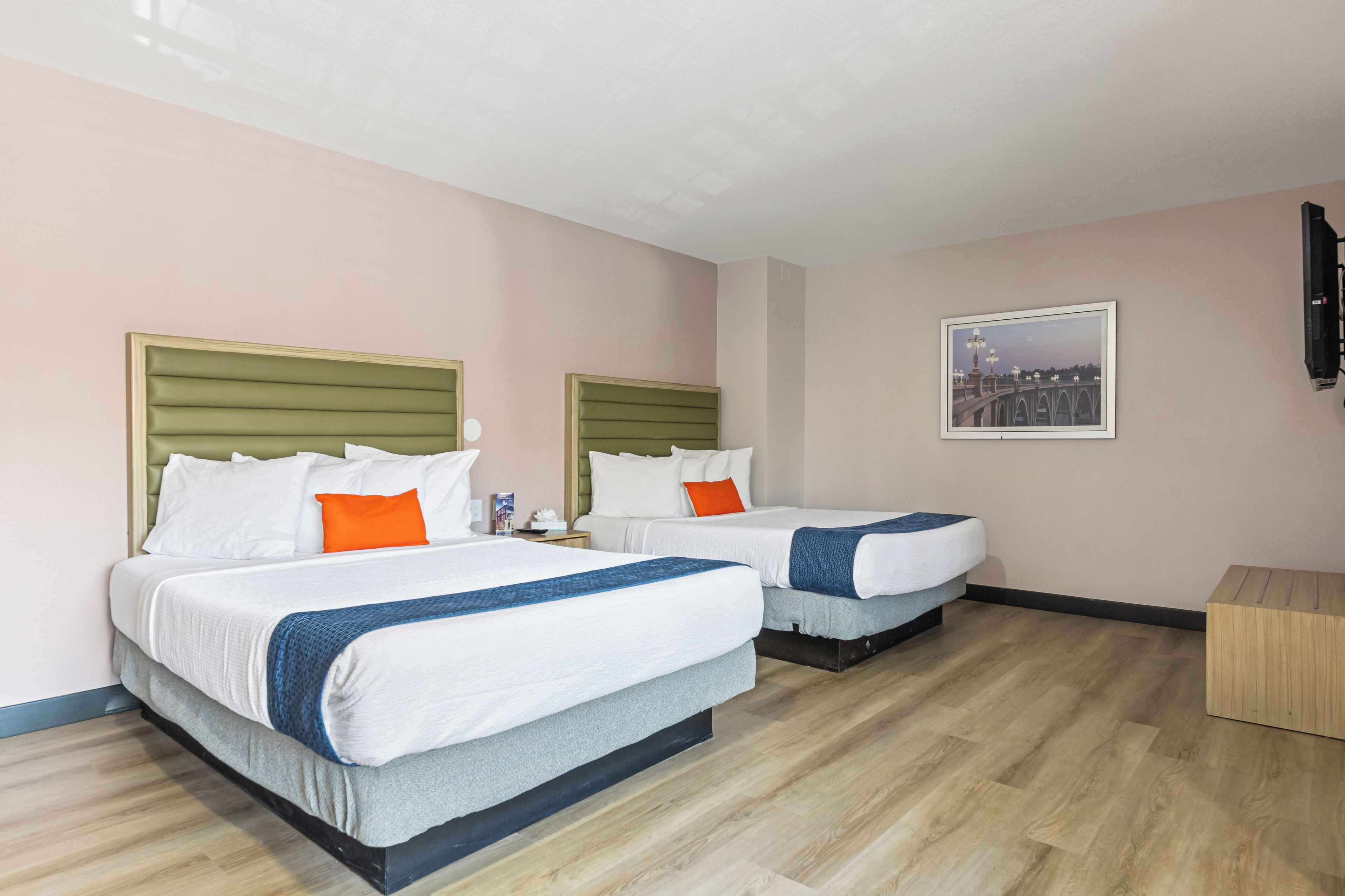 Room, 2 Queen Beds | Desk, laptop workspace, blackout drapes, soundproofing