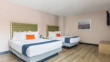 Room, 2 Queen Beds | Desk, laptop workspace, blackout drapes, soundproofing