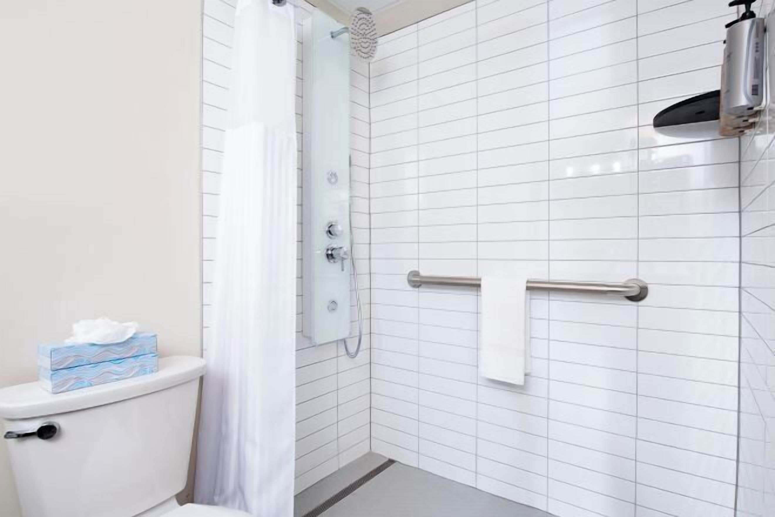 Free toiletries, hair dryer, towels