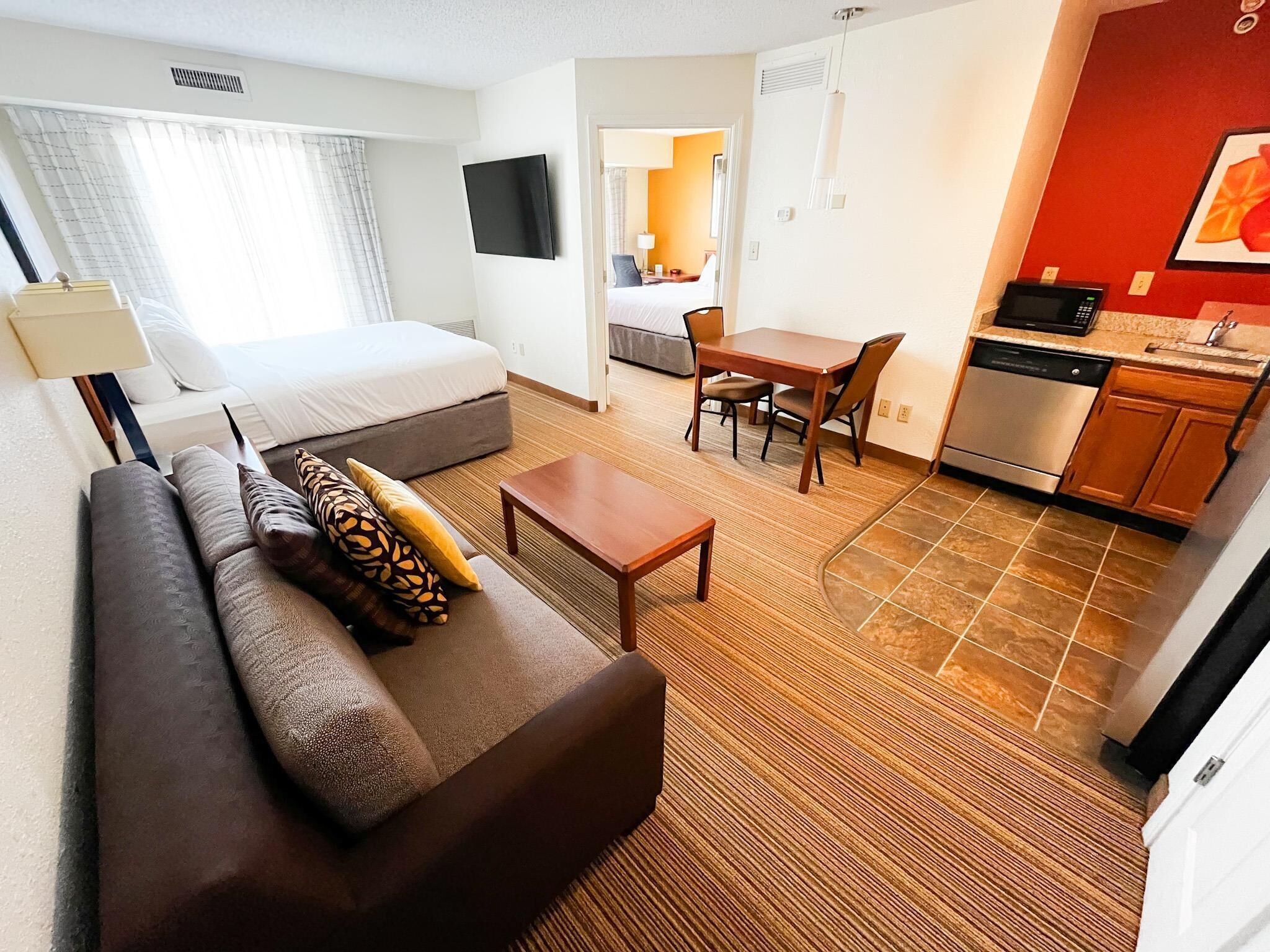 Egyptian cotton sheets, premium bedding, desk, laptop workspace