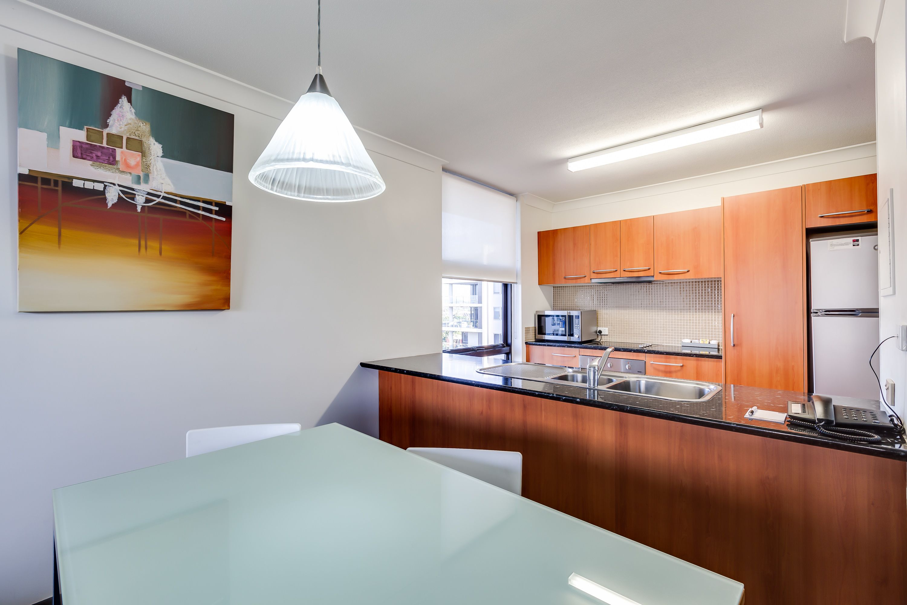 apartment, 1 bedroom, river view | private kitchenette | coffee/tea maker, electric kettle, toaster, dining tables