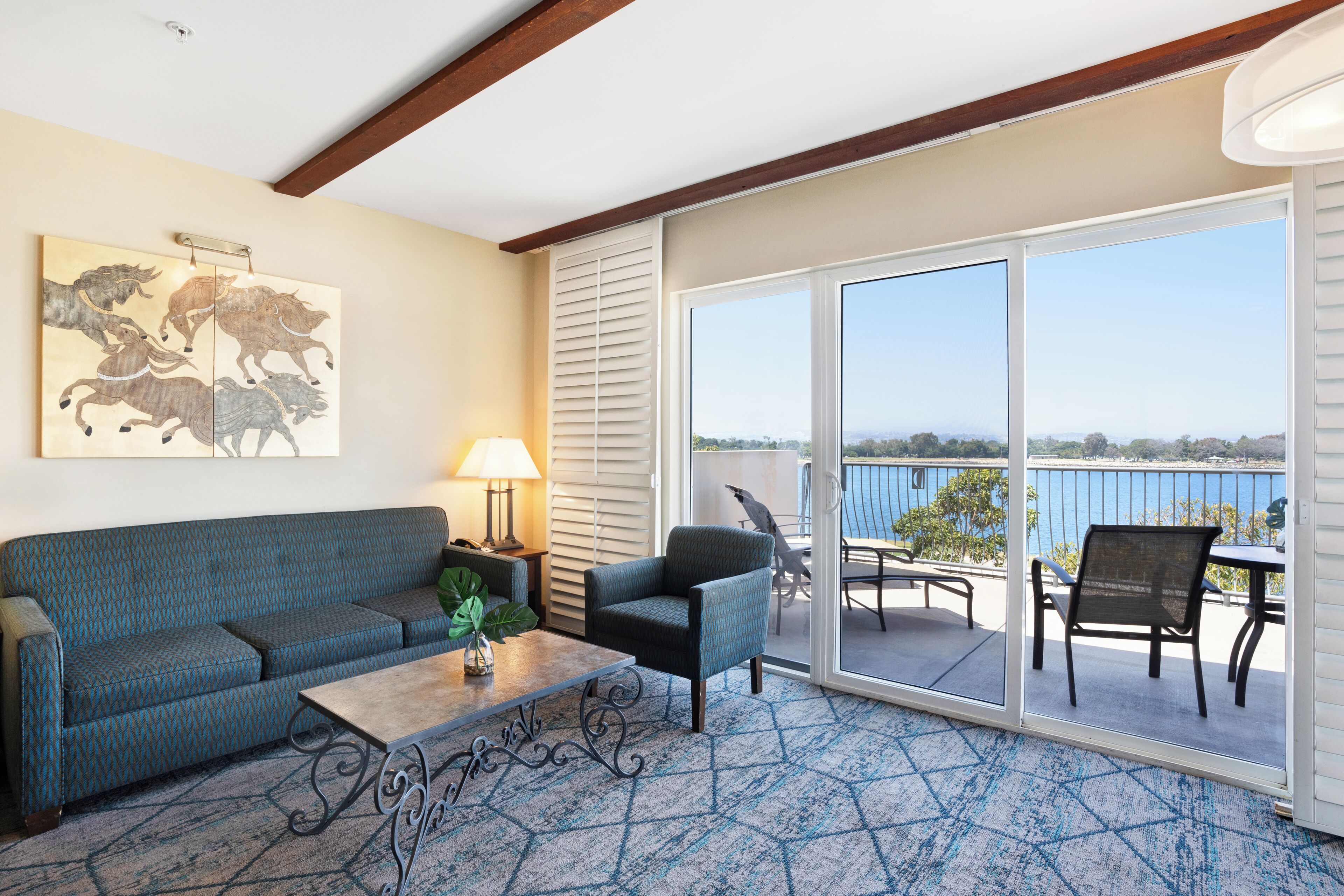 In-room safe, desk, laptop workspace, iron/ironing board