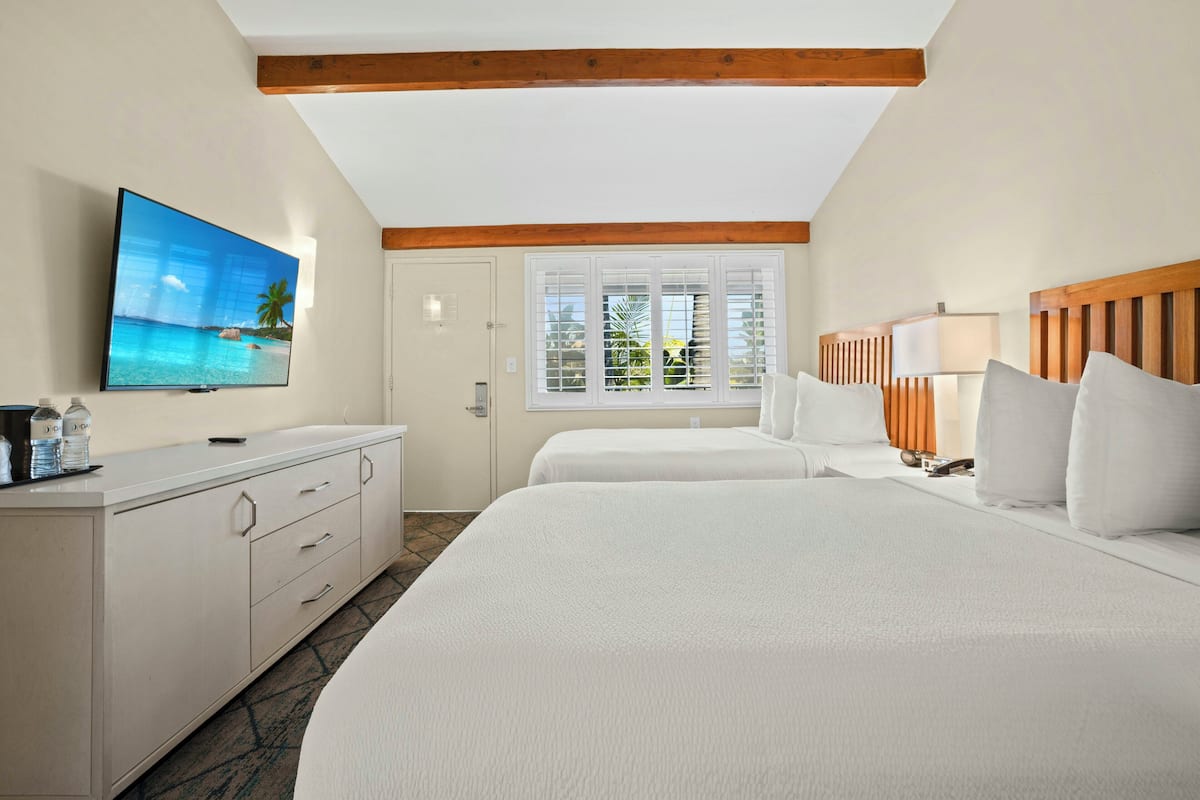 Standard Room, 2 Queen Beds, Marina View | In-room safe, desk, laptop workspace, iron/ironing board