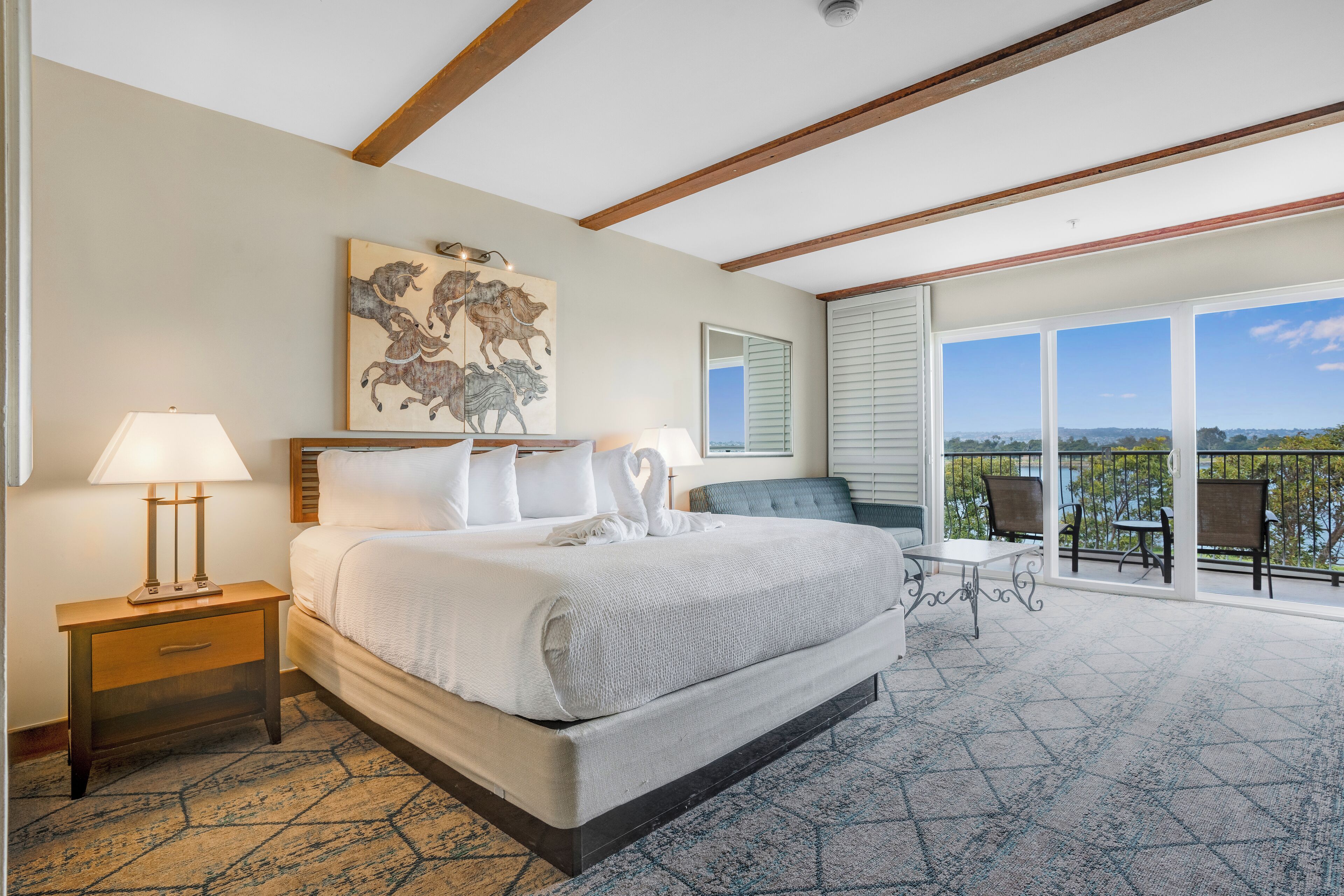 Junior Suite, 1 King Bed, Bay View | In-room safe, desk, laptop workspace, iron/ironing board