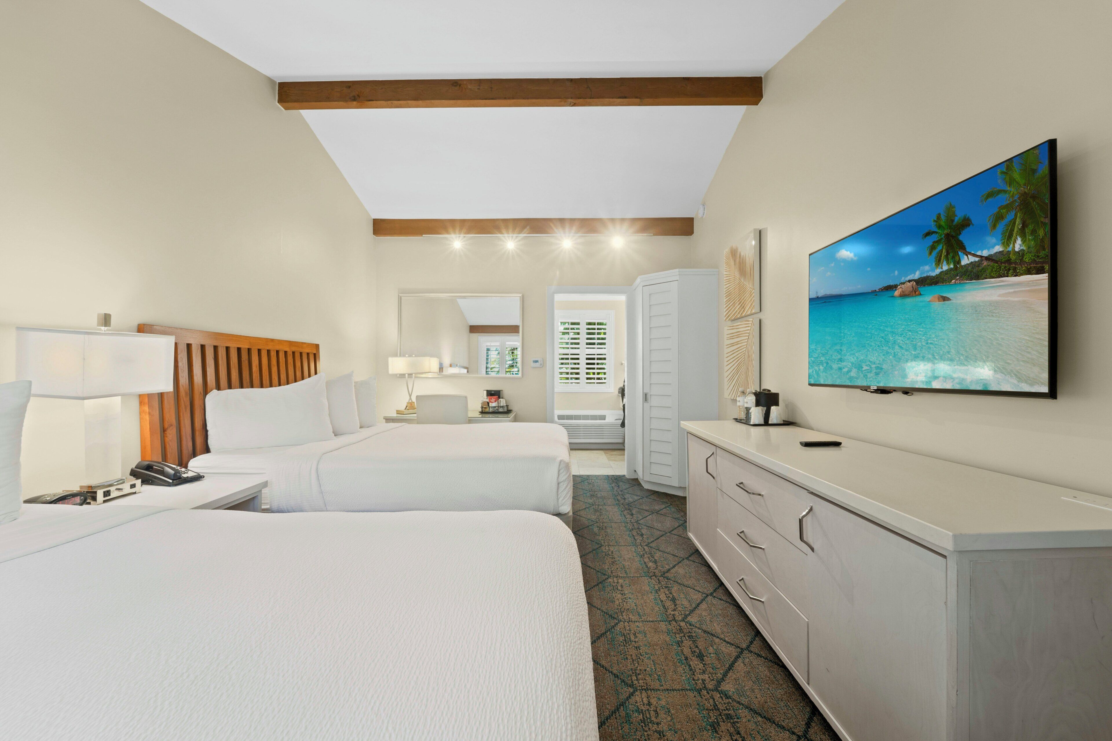 Standard Room, 2 Queen Beds | In-room safe, desk, laptop workspace, iron/ironing board