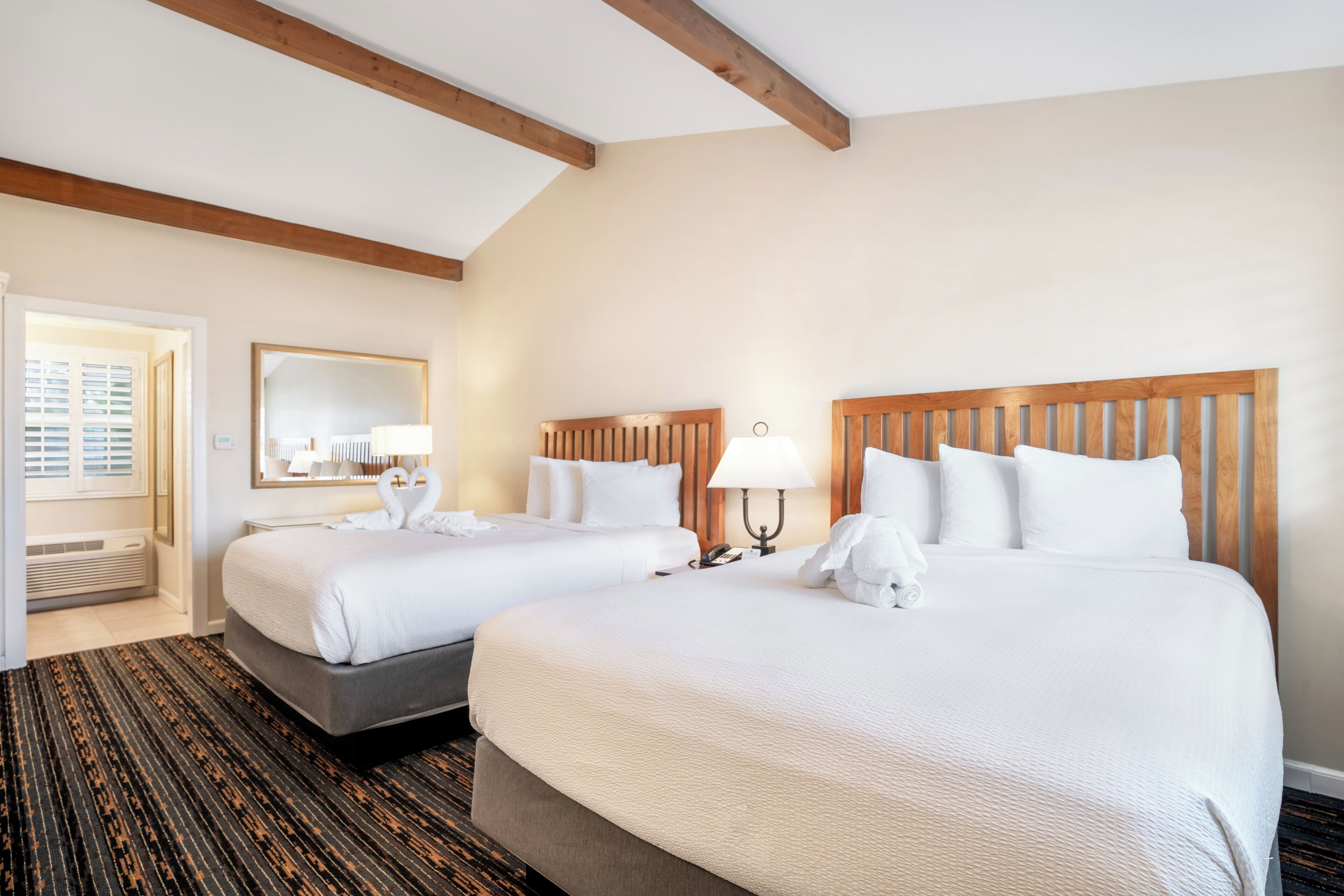 Standard Room, 2 Queen Beds | In-room safe, desk, laptop workspace, iron/ironing board