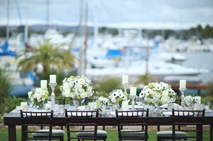 Outdoor banquet area
