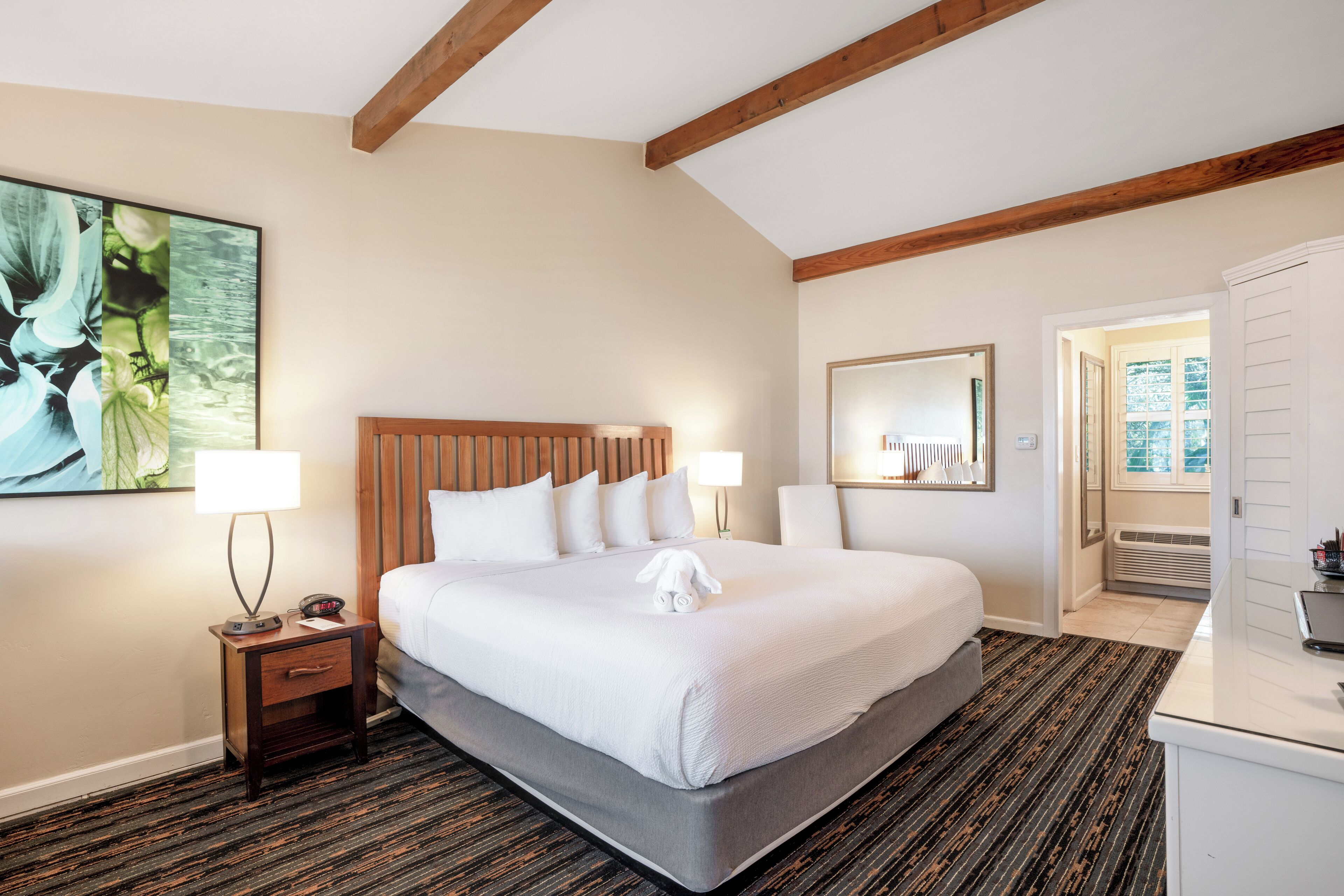 In-room safe, desk, laptop workspace, iron/ironing board