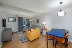 Standard Condo, 1 Bedroom, Kitchen | Living room | Flat-screen TV