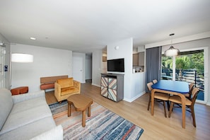 Standard Condo, 2 Bedrooms, Kitchen | Living room | Flat-screen TV