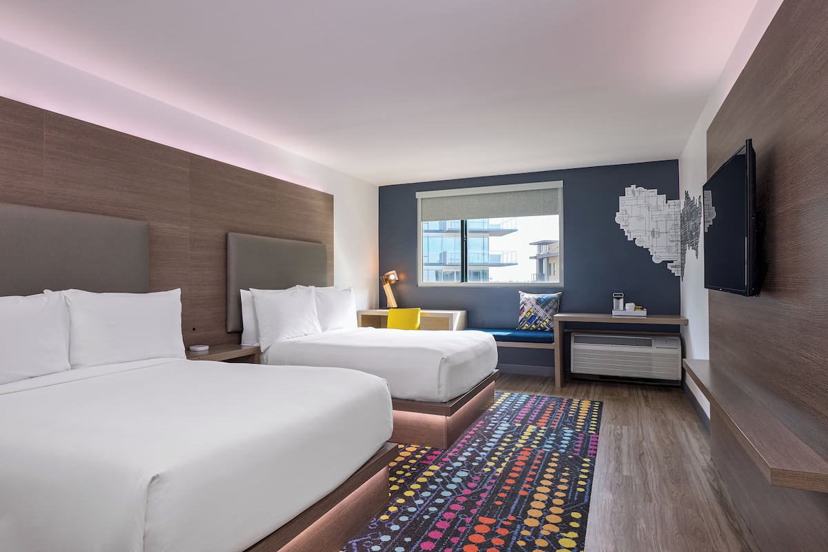 Chic, Room, 2 Double Beds, Non Smoking, Pool View | 1 bedroom, premium bedding, in-room safe, desk