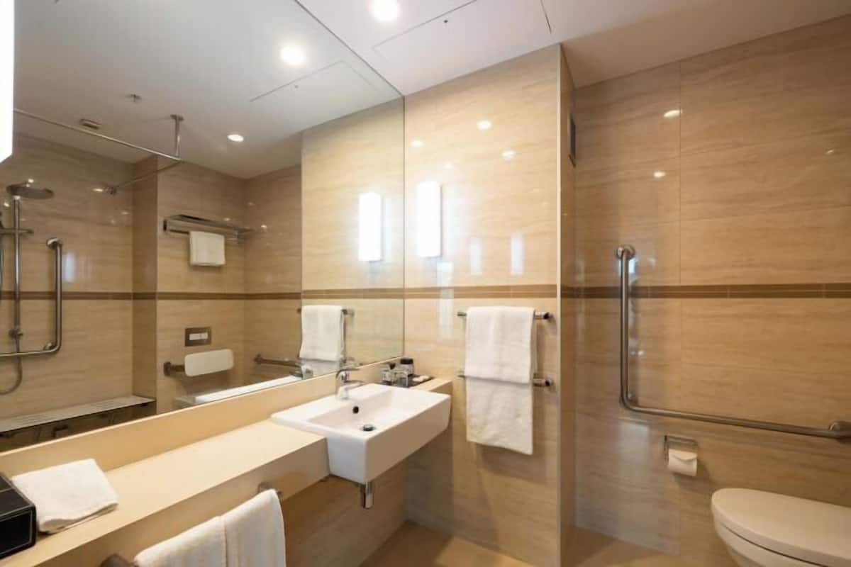 Dusche, Regendusche, kostenlose Toilettenartikel, Haartrockner