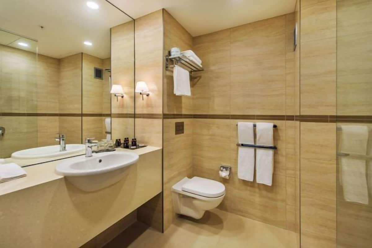 Dusche, Regendusche, kostenlose Toilettenartikel, Haartrockner