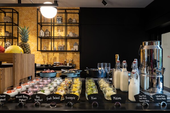 Daily buffet breakfast (EUR 23 per person)