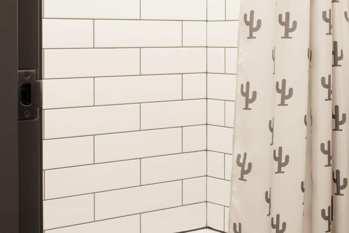 eco-friendly toiletries, hair dryer, towels, soap