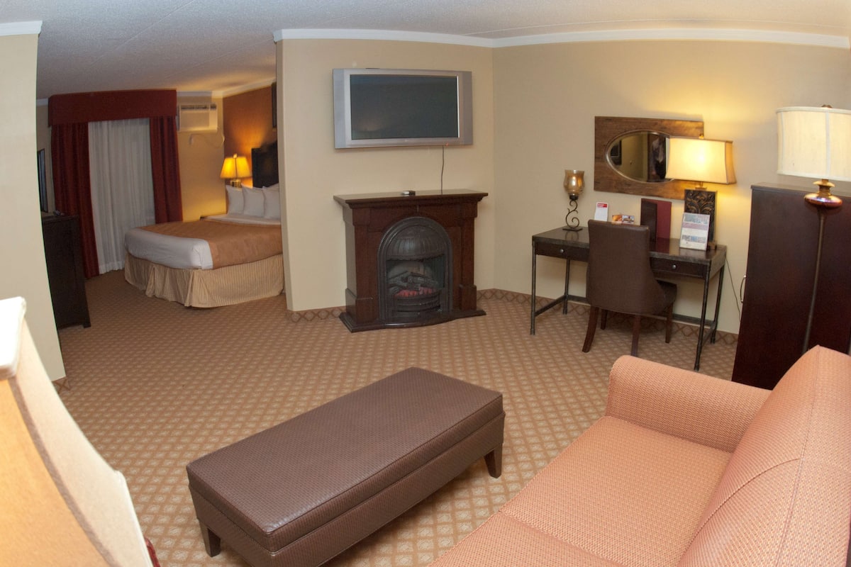 Suite, 1 King Bed, Non Smoking, Balcony (with Sofabed) | 1 bedroom, pillowtop beds, desk, laptop workspace