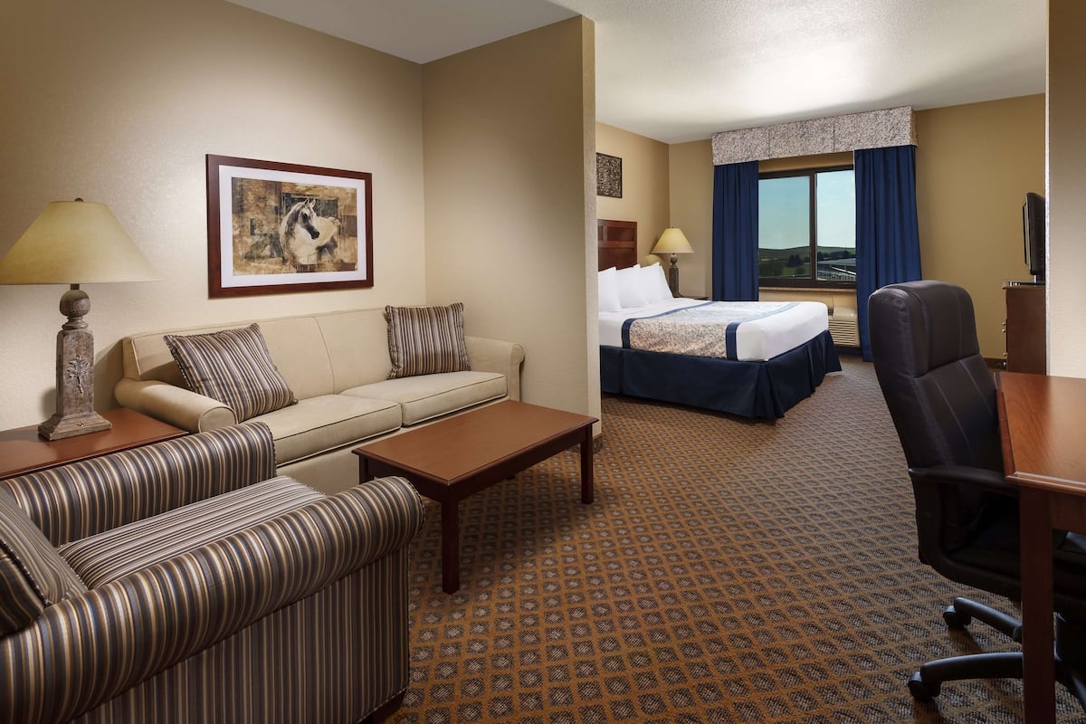Suite, 1 King Bed, Non Smoking, Refrigerator & Microwave (with Sofabed) | 1 bedroom, pillowtop beds, desk, laptop workspace