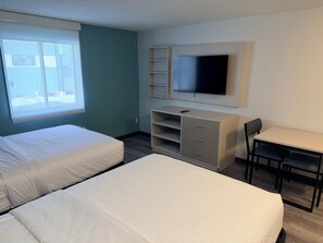 Standard Room, 1 Queen Bed, Non Smoking | Desk, laptop workspace, iron/ironing board, free WiFi - Suburban Studios Indianapolis Northwest - College Parks (Indianapolis)