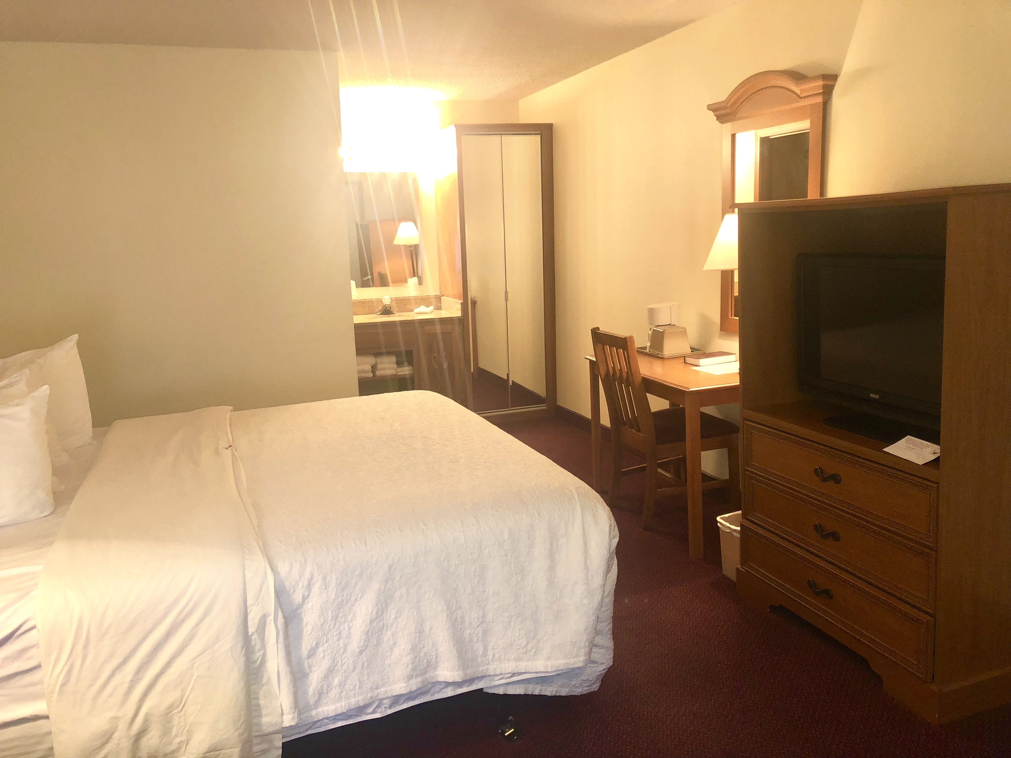 Iron/ironing board, rollaway beds, bed sheets