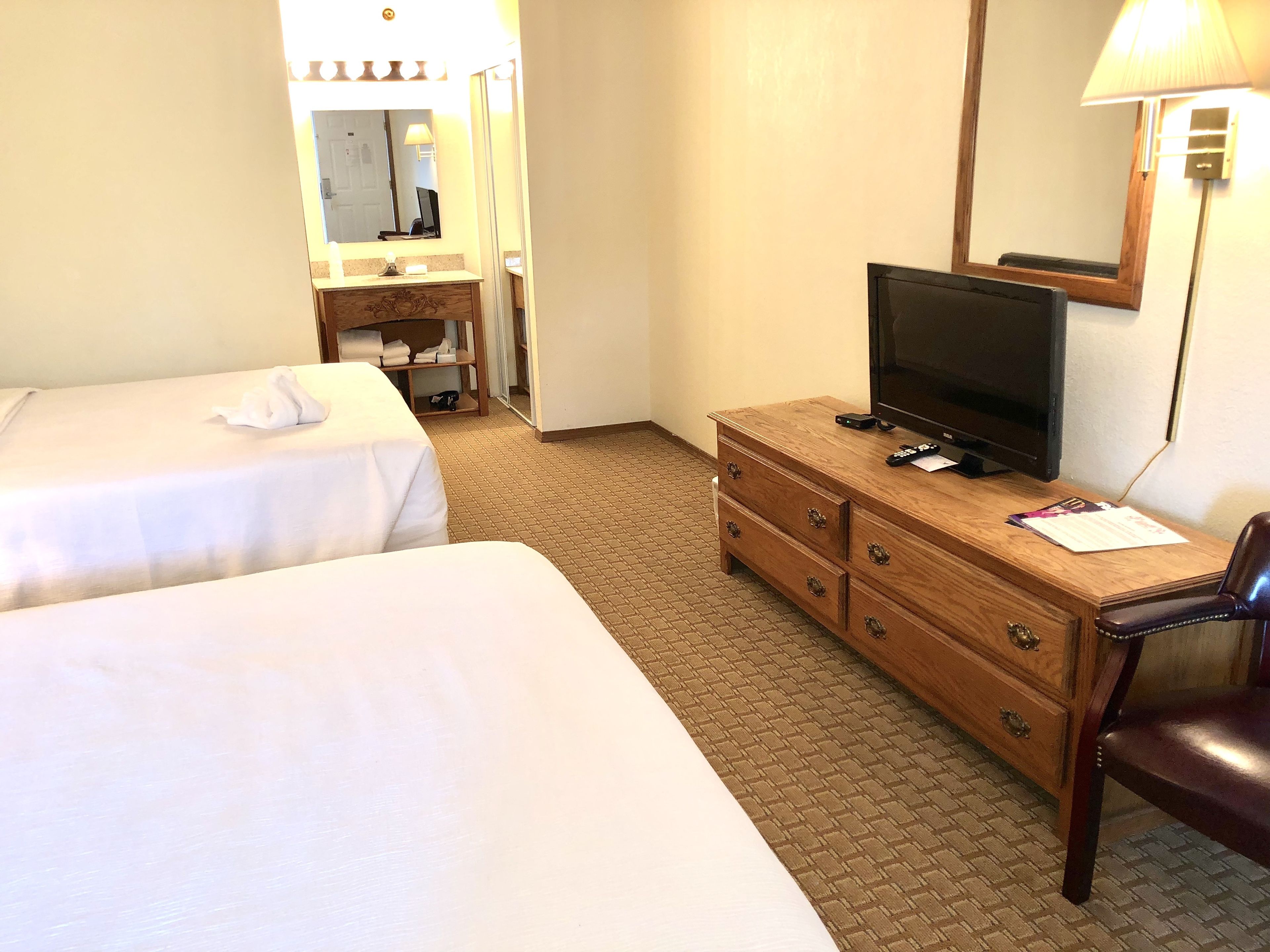 Iron/ironing board, rollaway beds, bed sheets