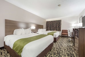 Standard Room, 2 Queen Beds, Non Smoking | Individually furnished, desk, laptop workspace, blackout drapes