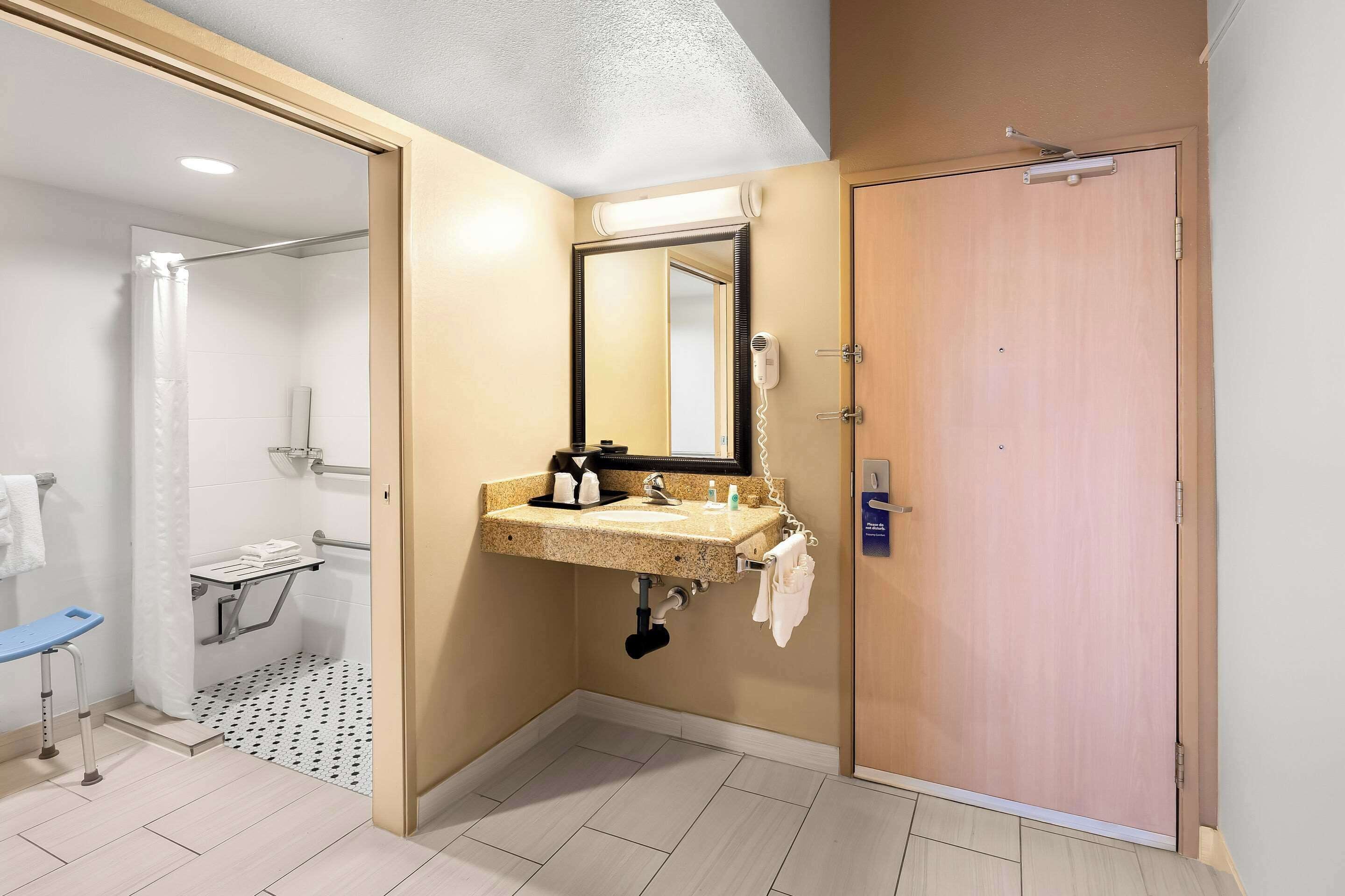 desk, blackout curtains, iron/ironing board, rollaway beds