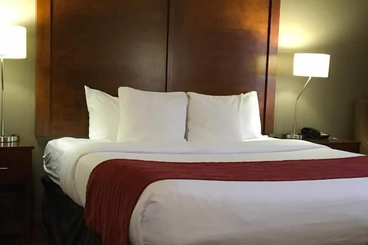 Desk, blackout drapes, iron/ironing board, rollaway beds