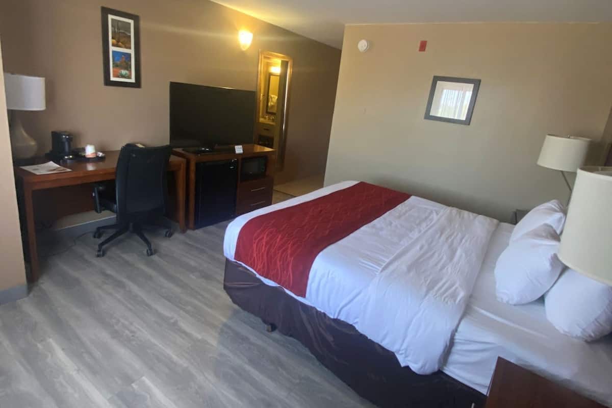 Desk, blackout drapes, iron/ironing board, rollaway beds