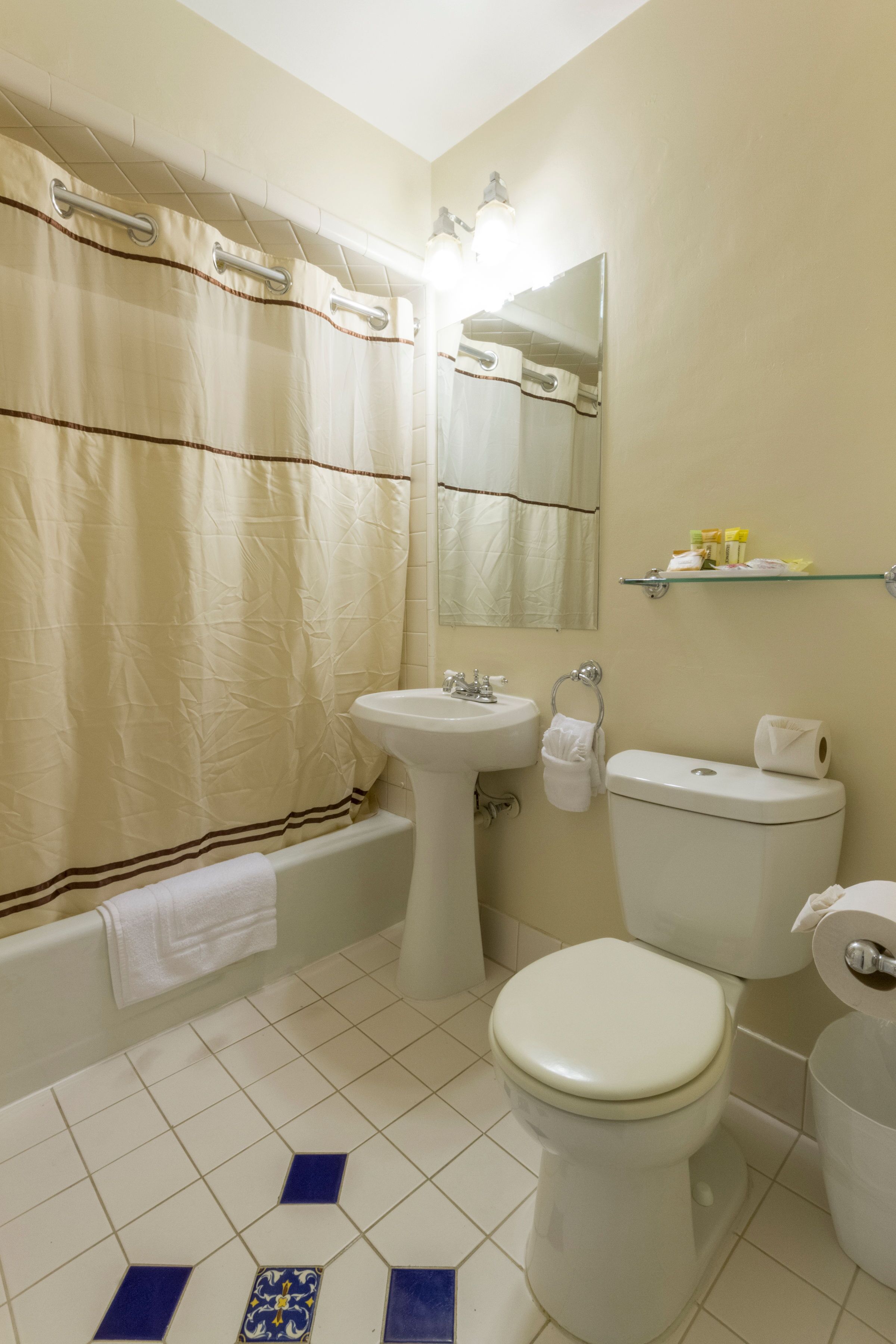 studio, 2 queen beds | bathroom | shower, hair dryer, towels