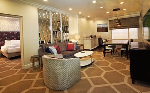 39-inch flat-screen TV with cable channels, TV, pay films