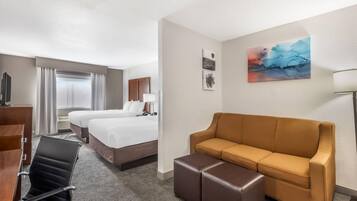 Suite (2 Queen bed with Sofabed, Non Smoking) | Desk, iron/ironing board, free WiFi, bed sheets