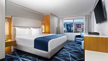 Ropa de cama de alta calidad, escritorio y cortinas blackout