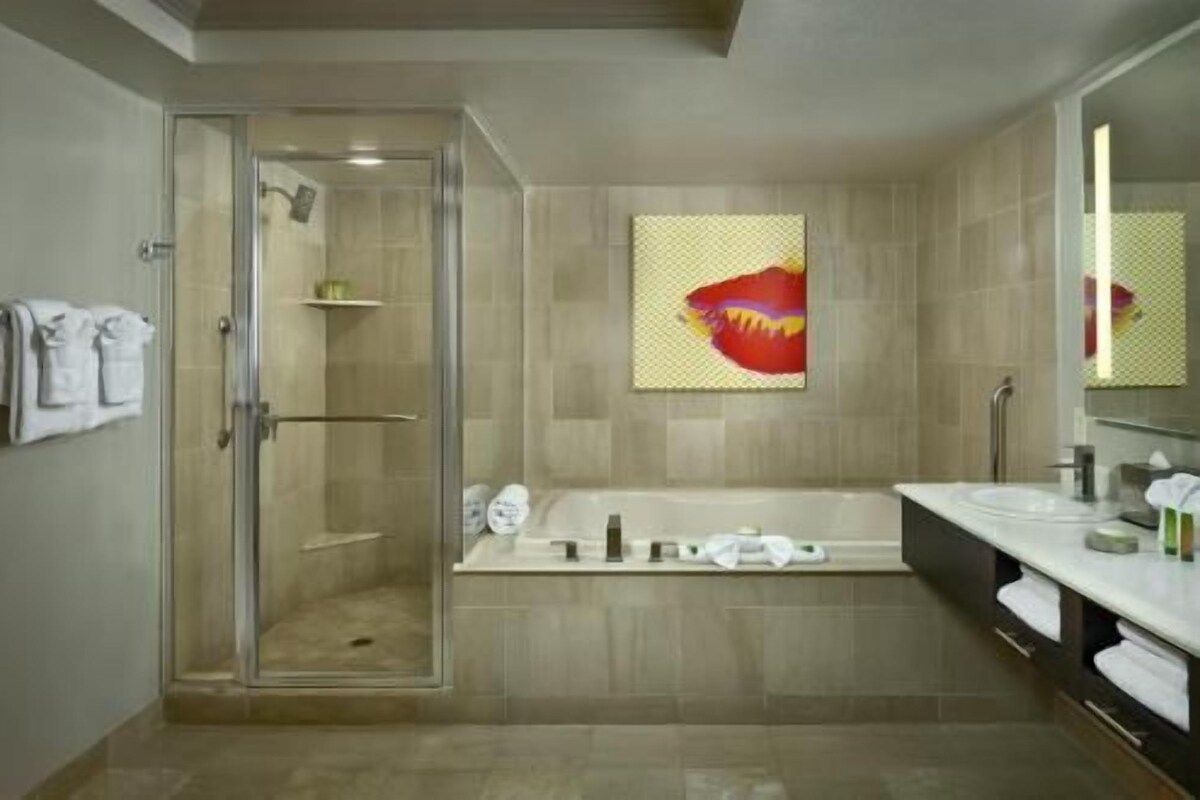 Bathroom | Eco-friendly toiletries, hair dryer, towels, soap