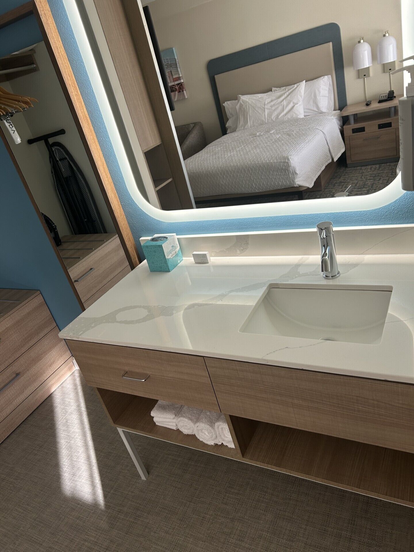 studio suite, 2 double beds | bathroom | designer toiletries, hair dryer, towels, soap