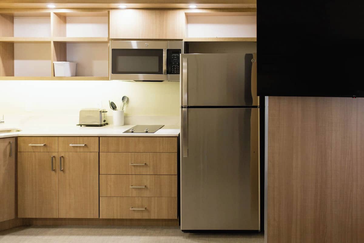 Fridge, microwave, stovetop, dishwasher
