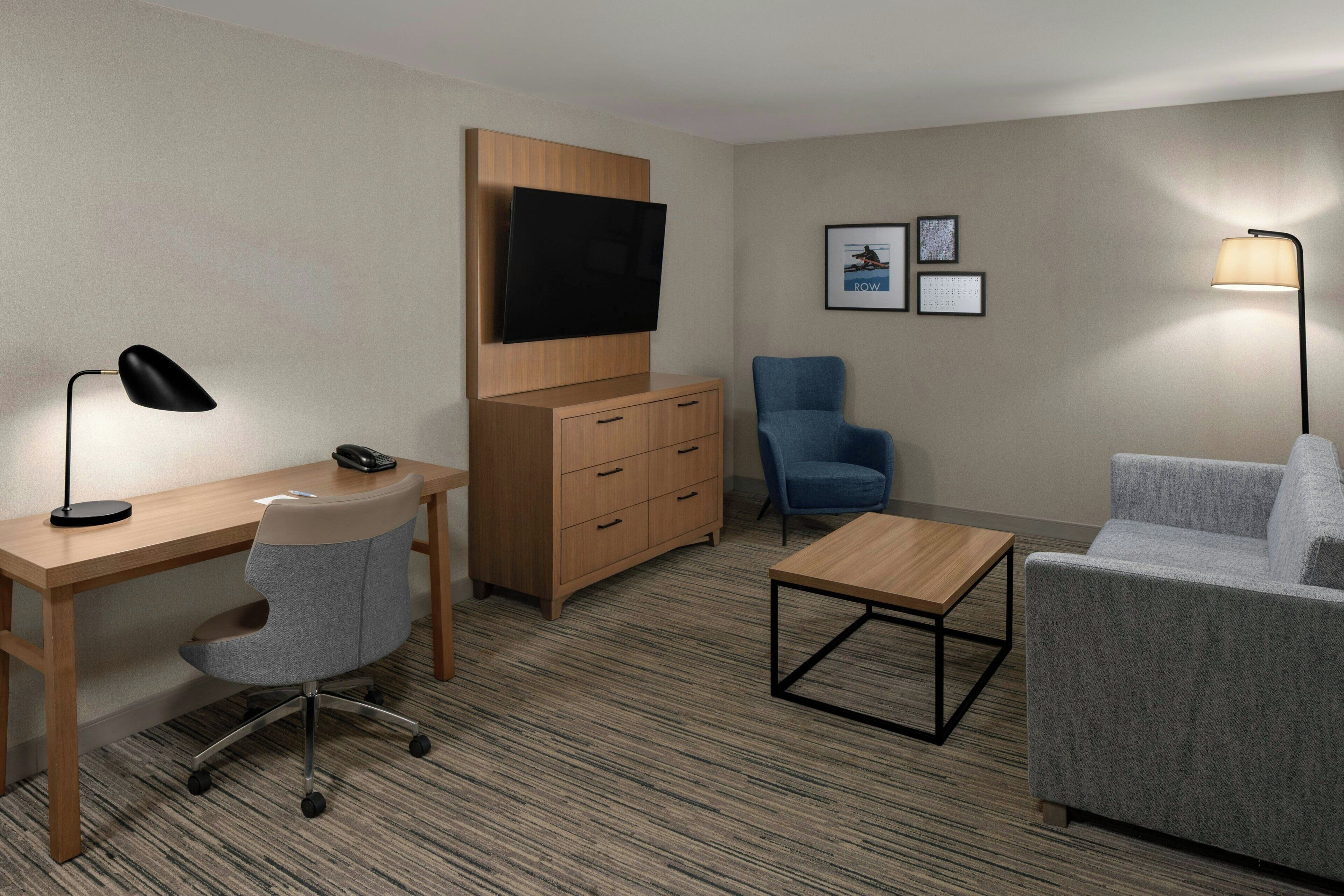 suite, 1 king bed with sofa bed | living room | 55-inch lcd tv with digital channels, tv, netflix