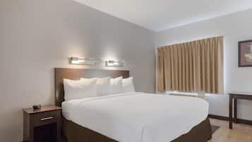 Blackout curtains, iron/ironing board, free cots/infant beds, free WiFi