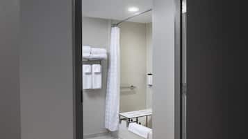 Room, Multiple Beds, Bathtub | Bathroom | Combined shower/tub, designer toiletries, hair dryer, towels