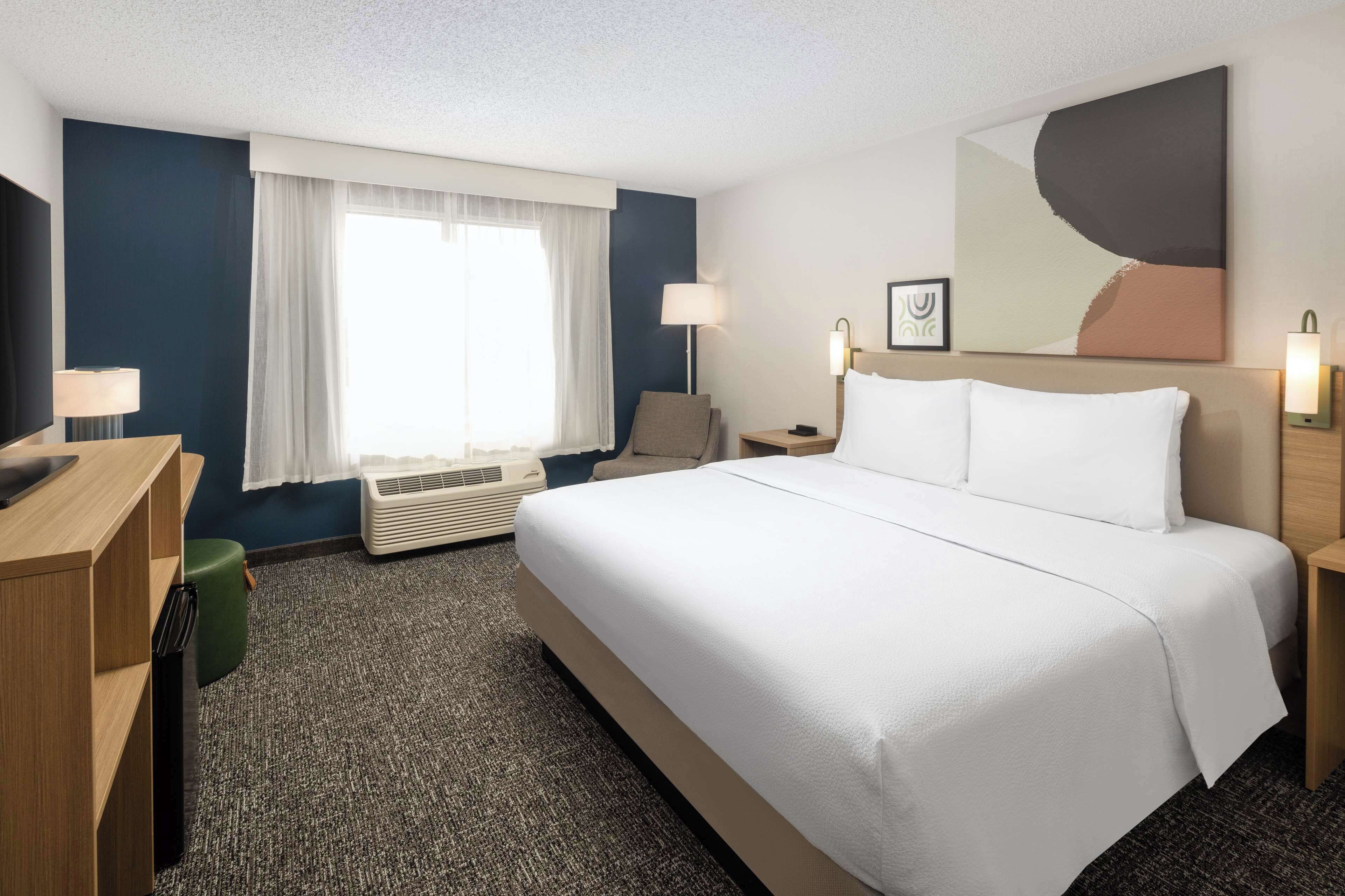 premium bedding, desk, soundproofing, iron/ironing board