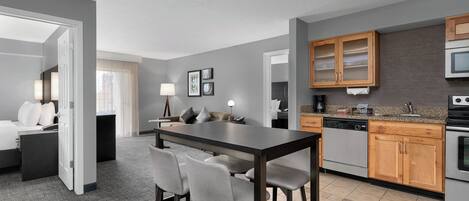 In-room safe, desk, laptop workspace, blackout drapes