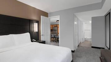 In-room safe, desk, laptop workspace, blackout drapes