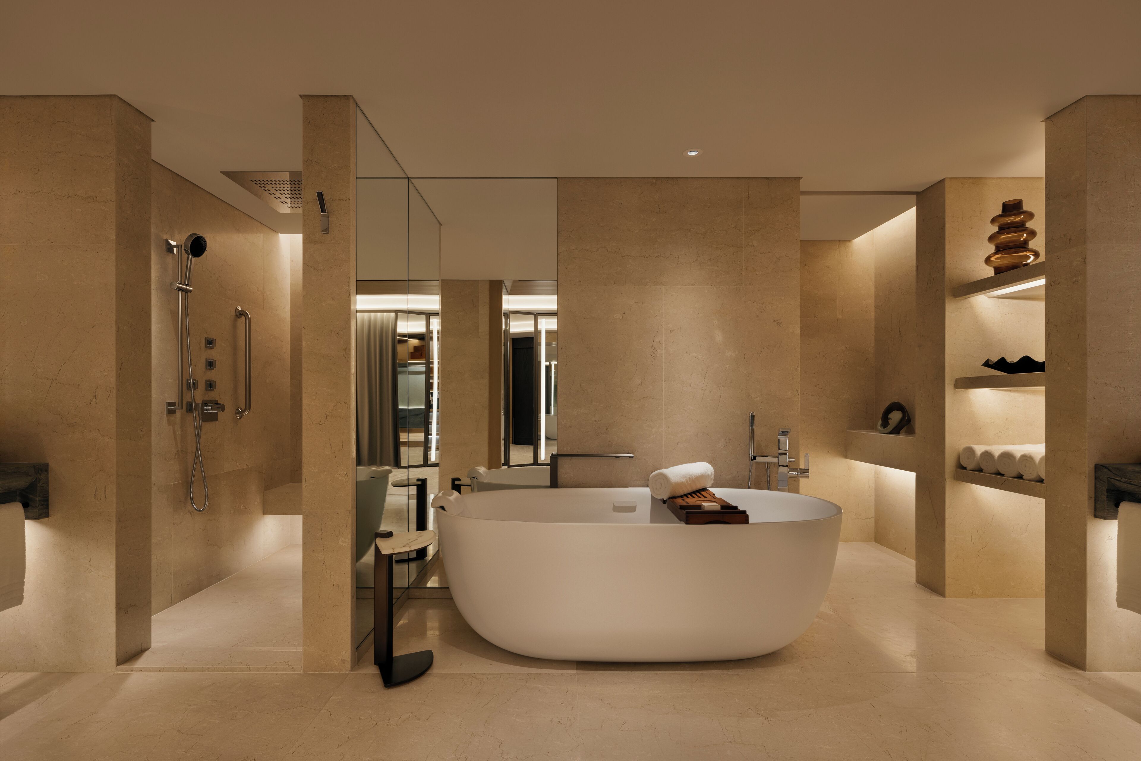 presidential suite | bathroom | separate bathtub and shower, deep-soaking bathtub, free toiletries