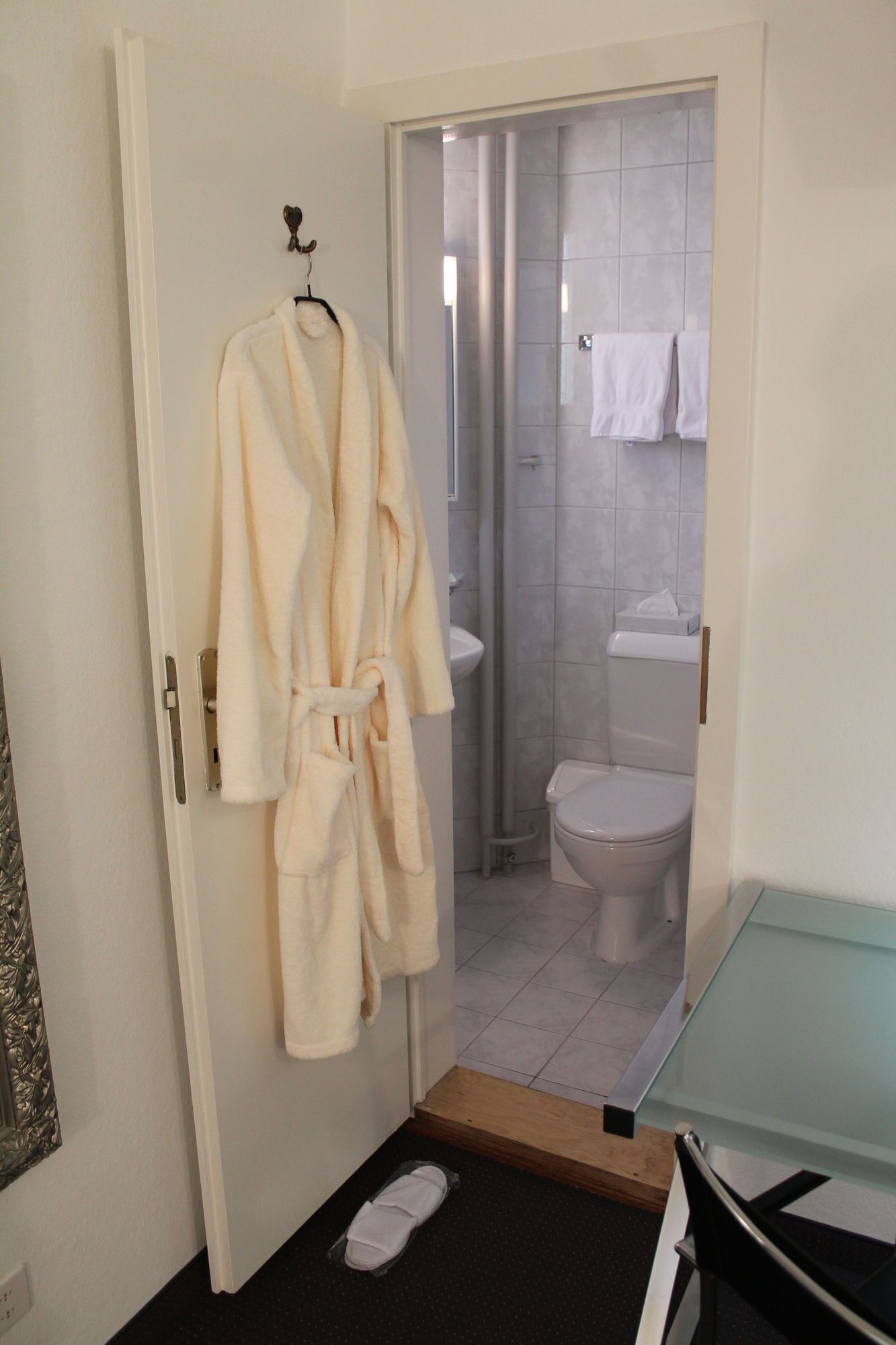 free toiletries, hair dryer, towels