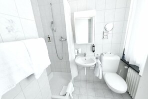 Free toiletries, hair dryer, towels