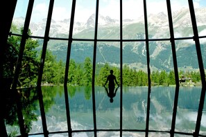 Indoor pool, open 7:00 AM to 8:00 PM, sun loungers