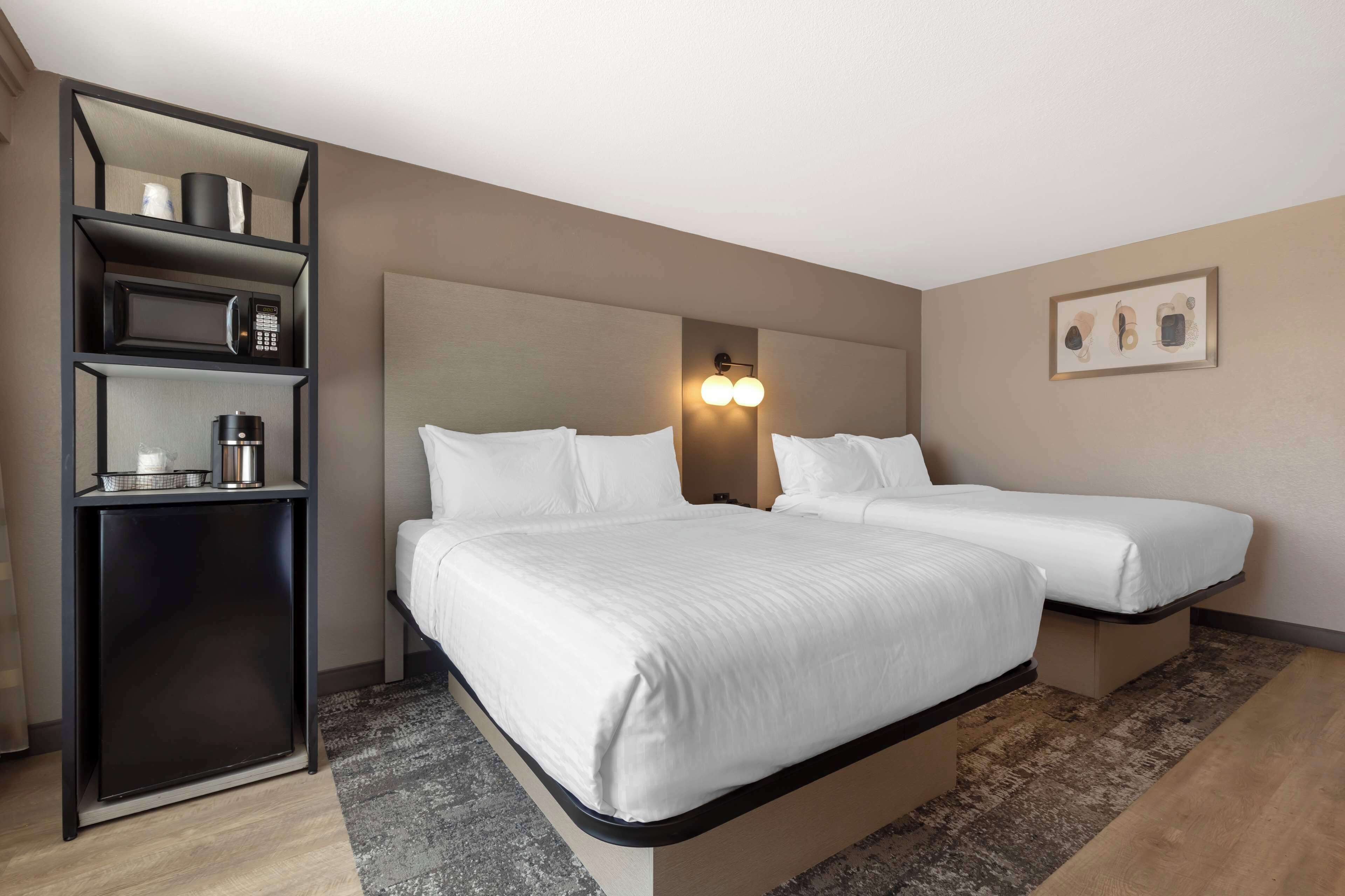 Standard Room, 2 Queen Beds, Non Smoking, Refrigerator & Microwave | Premium bedding, down duvets, memory-foam beds, desk