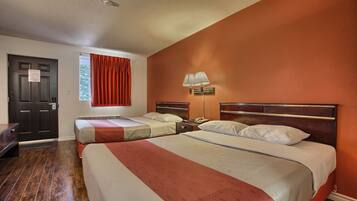 Desk, free WiFi, bed sheets