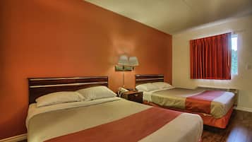 Desk, free WiFi, bed sheets